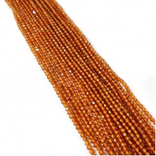 Citrine 2-2.5mm round facet beads strand